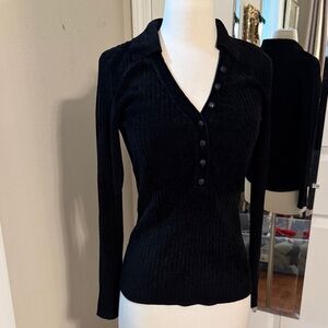 WHBM Chenille Henley Sweater